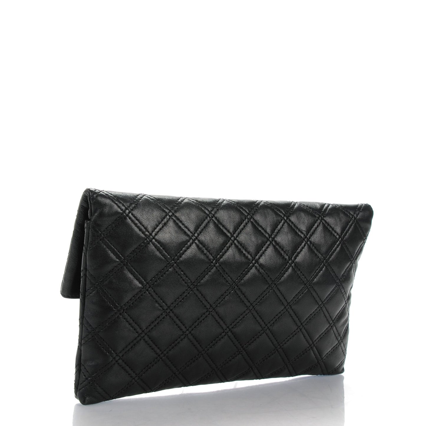 Quilted Lambskin Eugenie Clutch Black