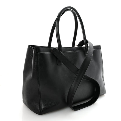 Chanel Calfskin Cerf Executive Shopper Tote Black 3 of 11