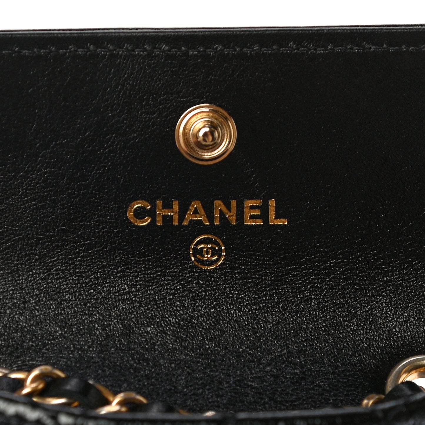 Shiny Aged Calfskin Quilted Waist Belt Bag Black