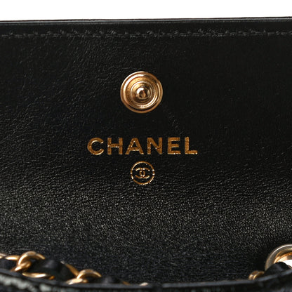 Chanel Shiny Aged Calfskin Quilted Waist Belt Bag Black 6 of 11