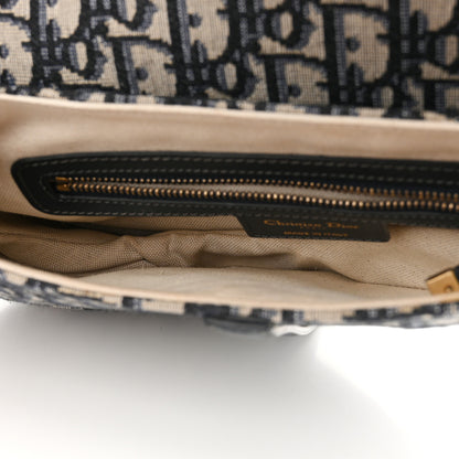 Christian Dior Oblique Saddle Bag Blue 5 of 12