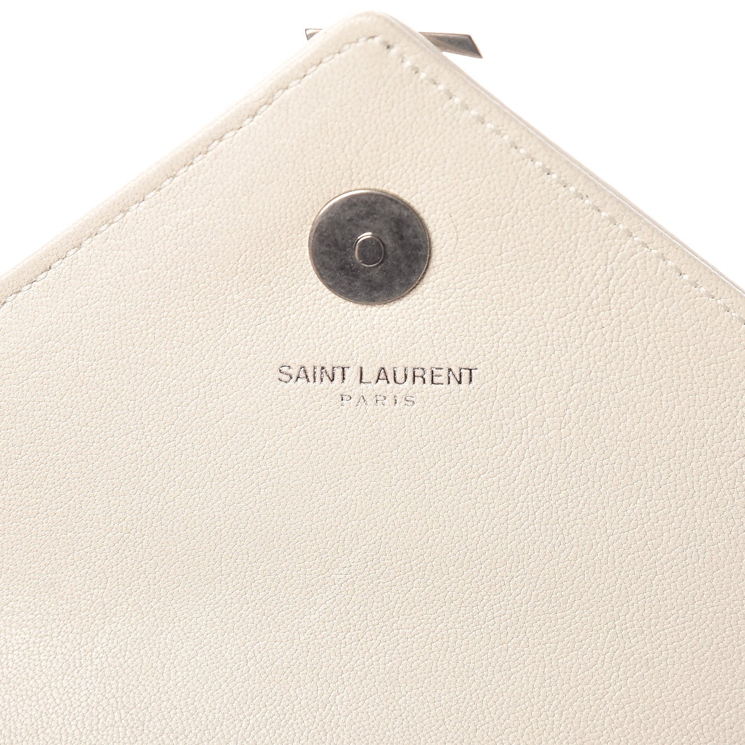 Saint Laurent Sheepskin Matelasse Monogram Classic Baby Chain Bag White 6 of 17