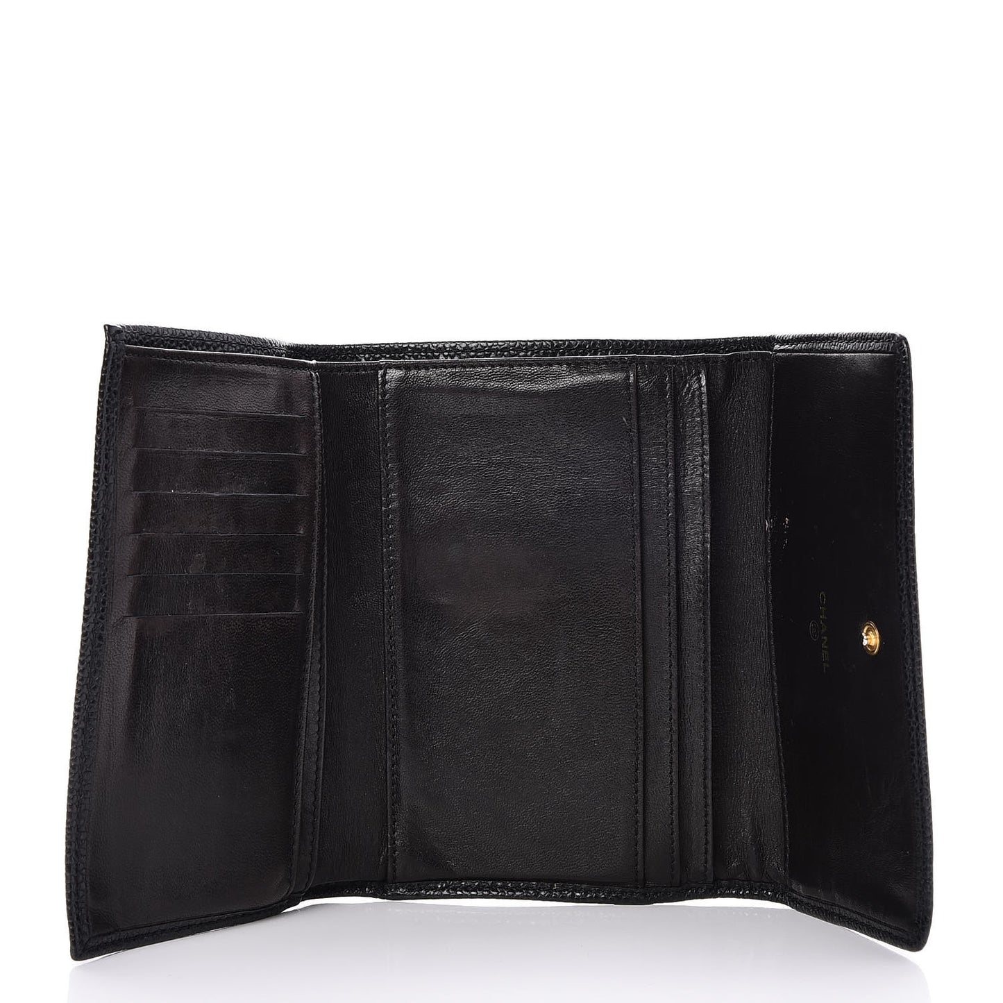 Caviar Timeless Flap Wallet Black