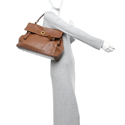 Saint Laurent Calfskin Canvas Large Muse Two Brown 2 of 17