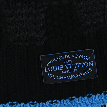 Louis Vuitton Cashmere Damier Helsinki Scarf Black 3 of 4