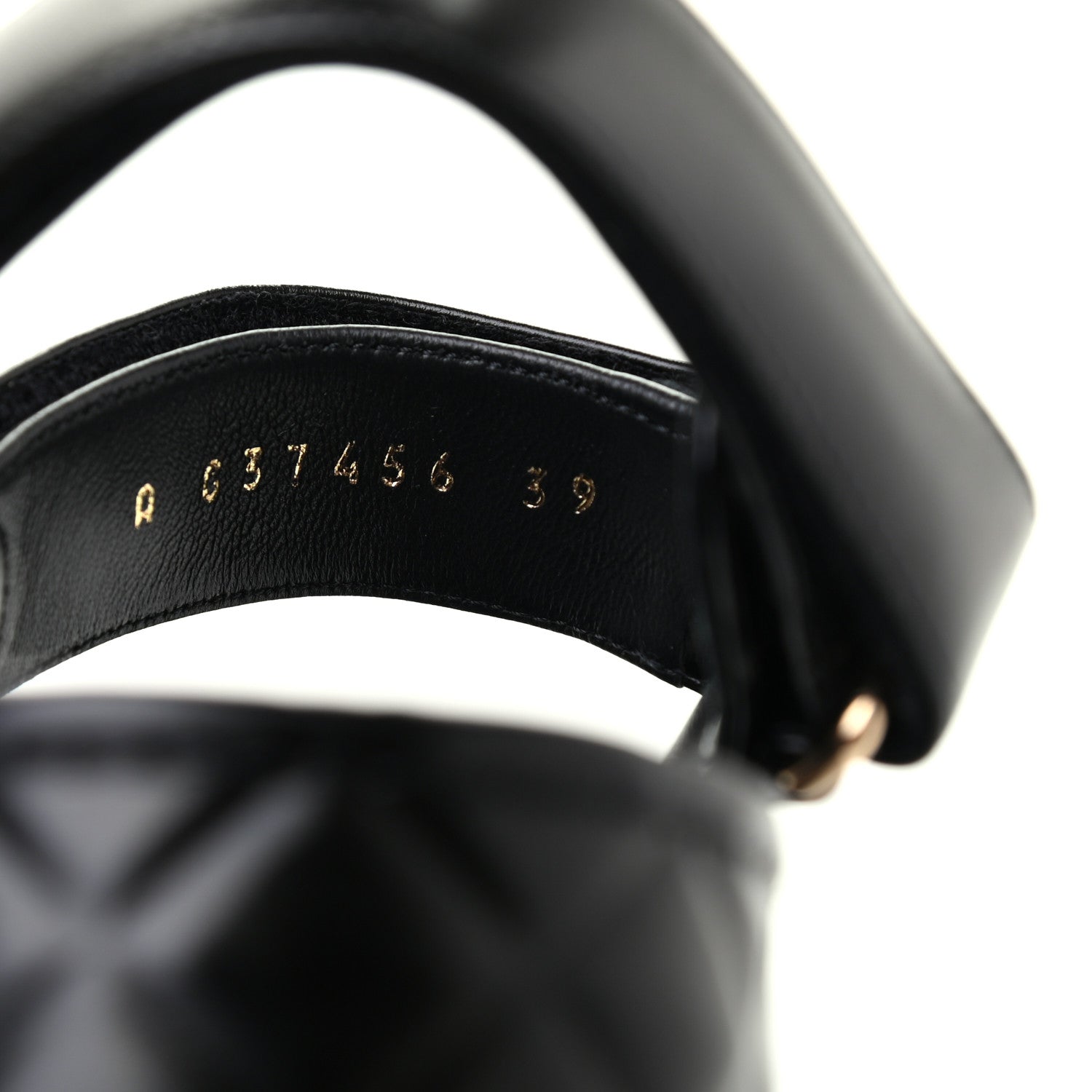Chanel Shiny Calfskin Logo Platform Sandals 39 Black 6 of 6