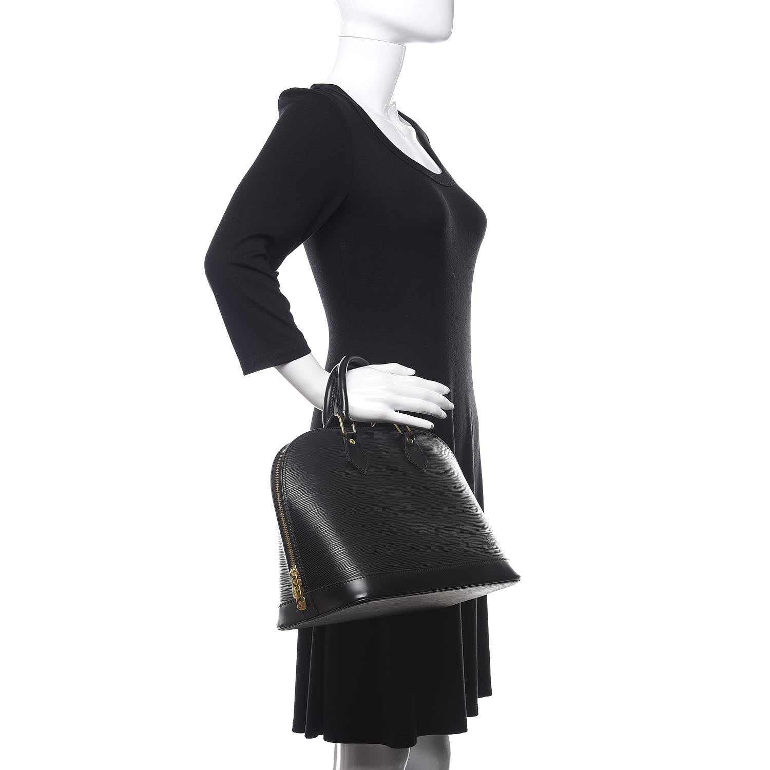 Louis Vuitton Epi Alma PM Black 2 of 10