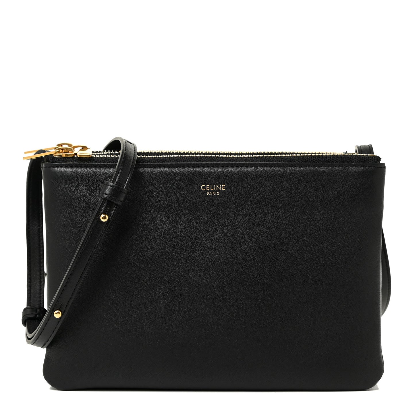 Lambskin Small Trio Crossbody Bag Black