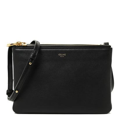 Celine Lambskin Small Trio Crossbody Bag Black 1 of 11