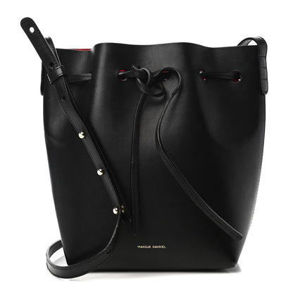 Mansur Gavriel Vegetable Tanned Calfskin Mini Bucket Bag Black Flamma 1 of 4