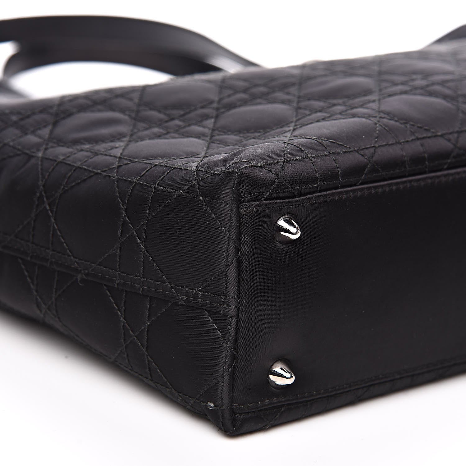 Christian Dior Nylon Cannage Tote Black 7 of 13