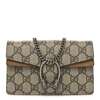 Gucci GG Supreme Monogram Super Mini Dionysus Shoulder Bag Taupe 1 of 10
