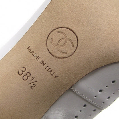 Chanel Perforated Leather Ankle Boots 38.5 White 6 of 8