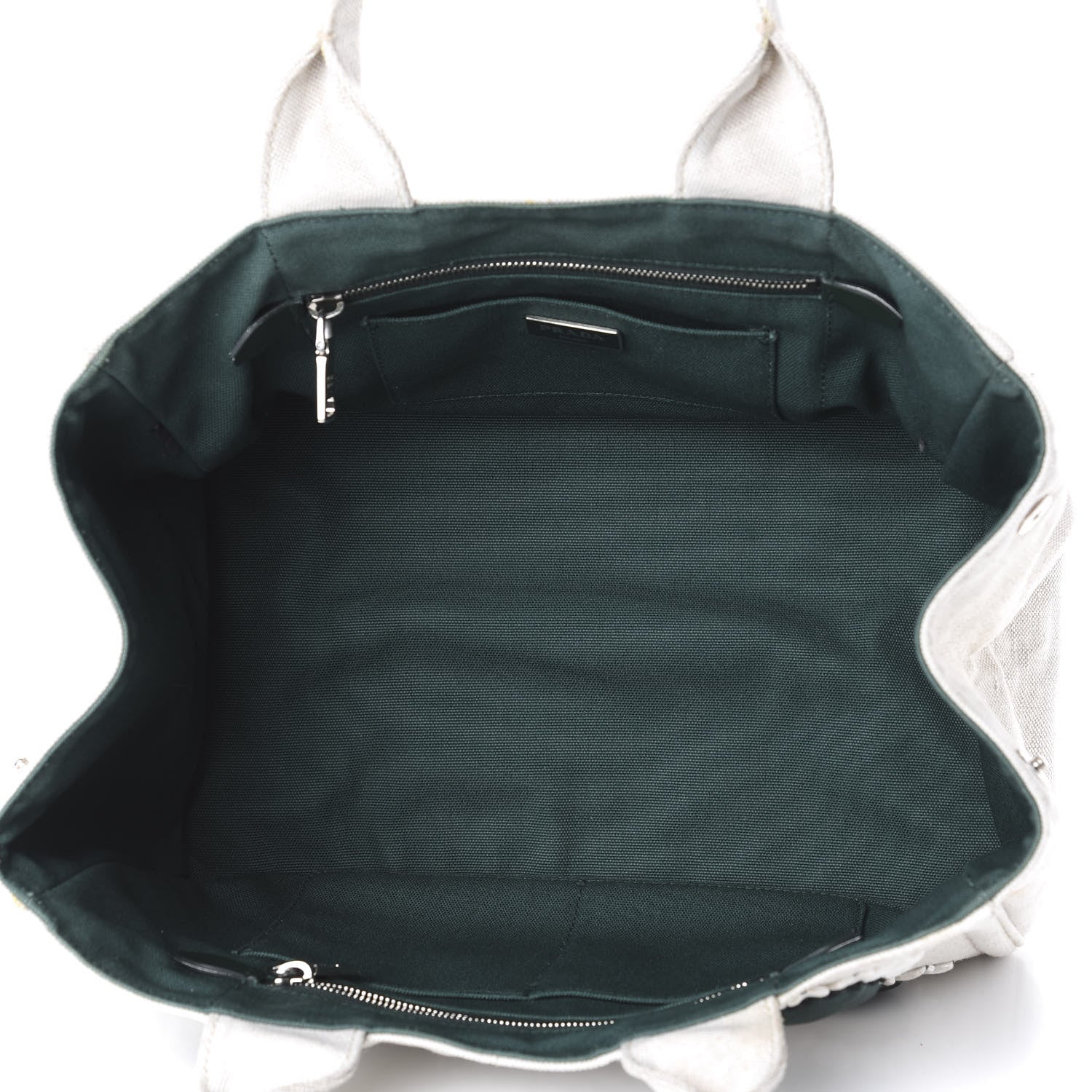 Prada Canapa Mistolino Tote Naturale Green 4 of 10
