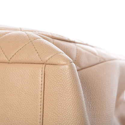 Chanel Caviar Quilted Grand Shopping Tote GST Beige Clair 13 of 15