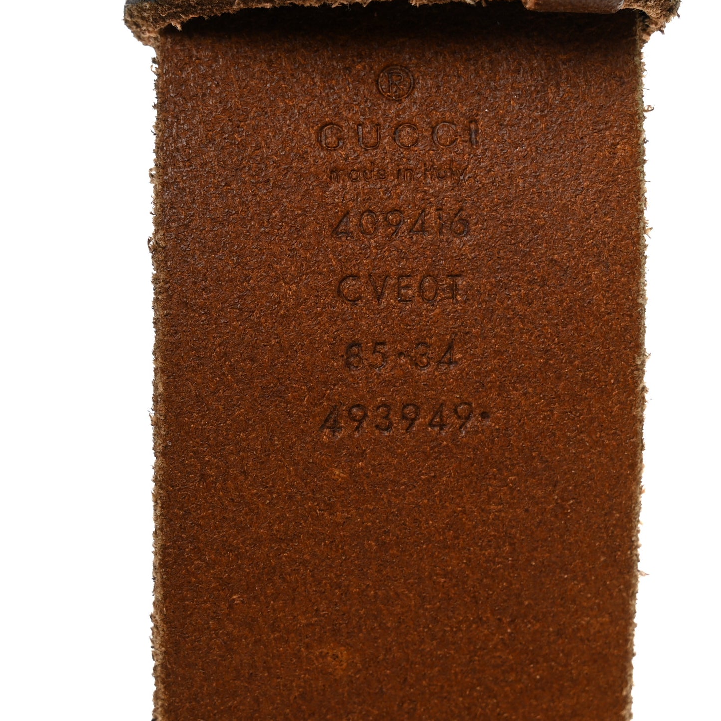 Faded Calfskin Double G 40mm Belt 85 34 Cuir