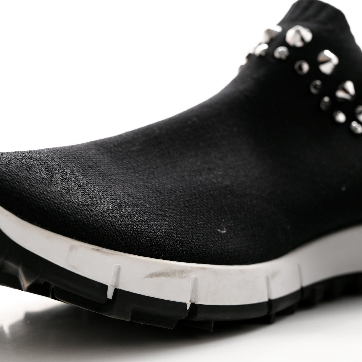 Jimmy Choo Knit Studded Sneaker 38 Black 8 of 8