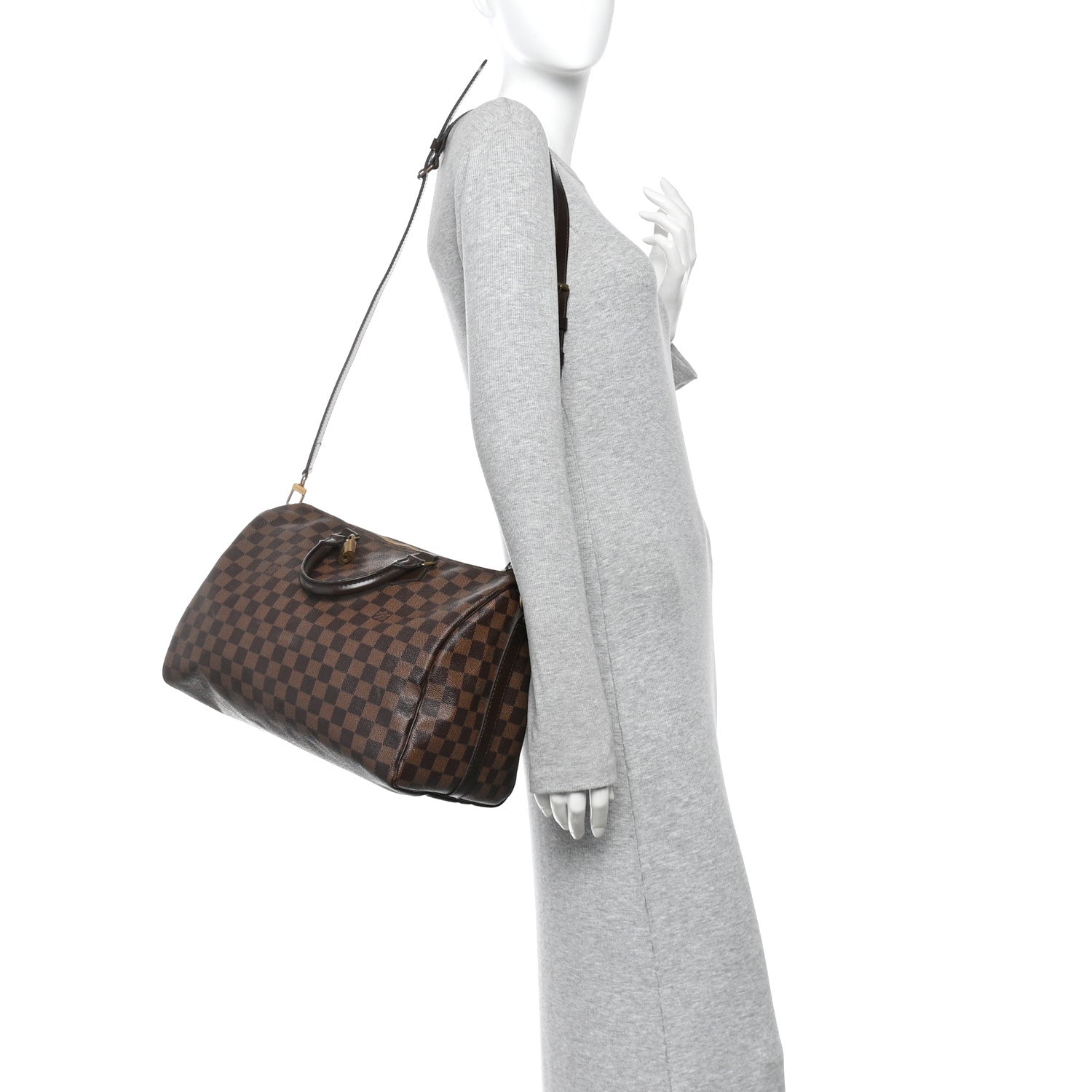 Louis Vuitton Damier Ebene Speedy Bandouliere 35 2 of 10