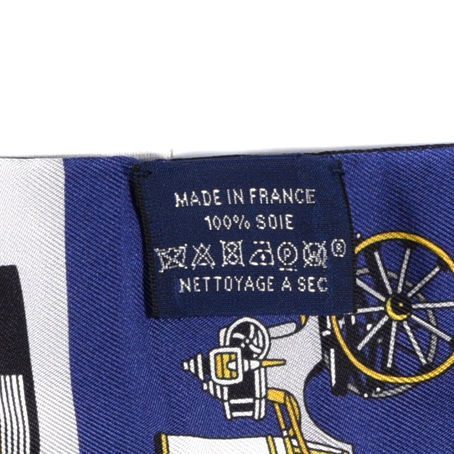 Hermes Silk Les Voitures Exquises Twilly Marine Gris Gold 2 of 4