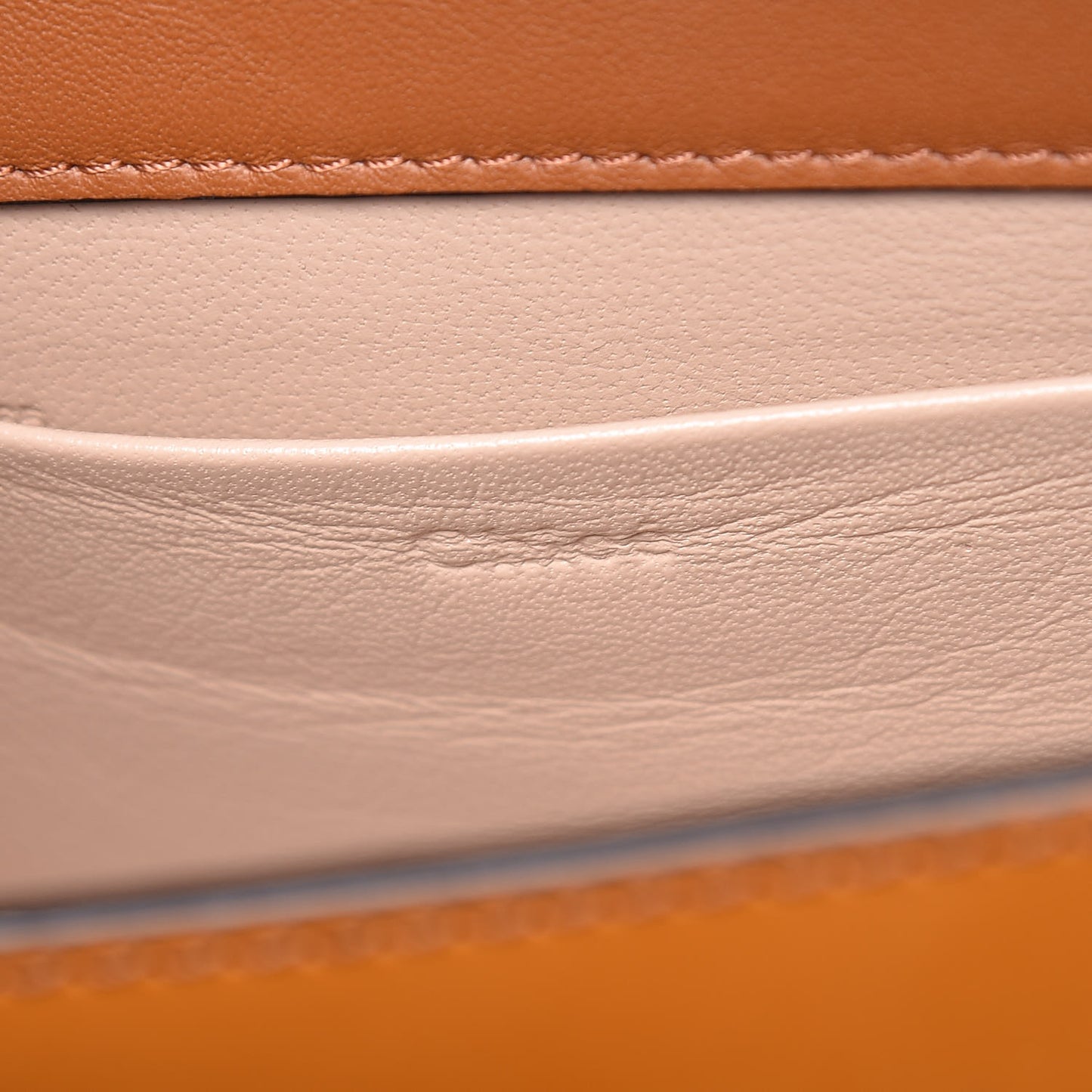Spazzolato Sfumato Lambskin Calfskin Small Nile Bracelet Minaudiere Bag Caramel