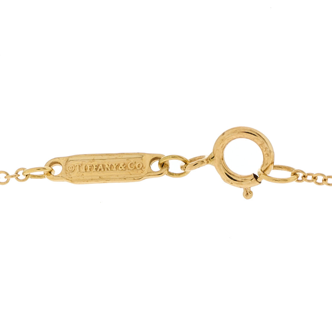 18K Yellow Gold Diamond Mini T Smile Pendant Necklace