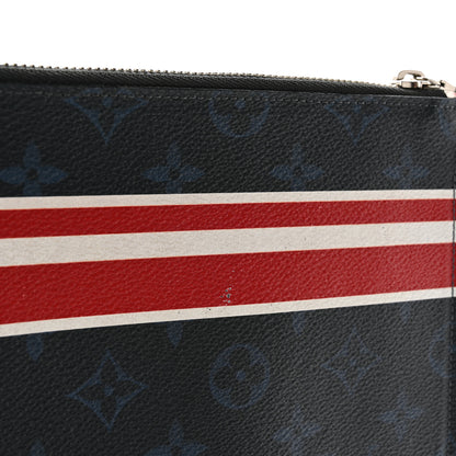 Louis Vuitton Monogram Cobalt Striped Pochette Jour GM 13 of 13