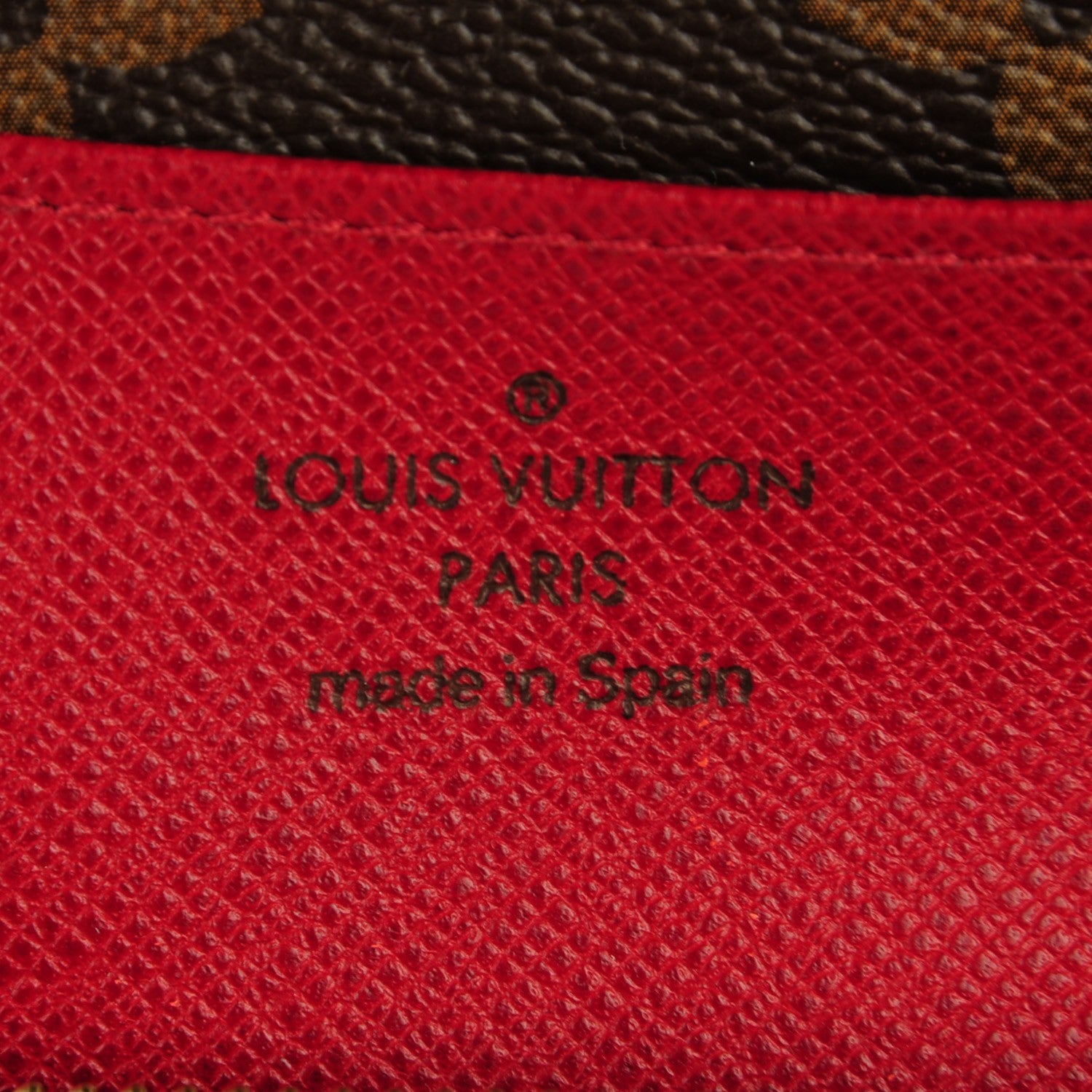 Louis Vuitton Monogram Emilie Wallet Red 7 of 8