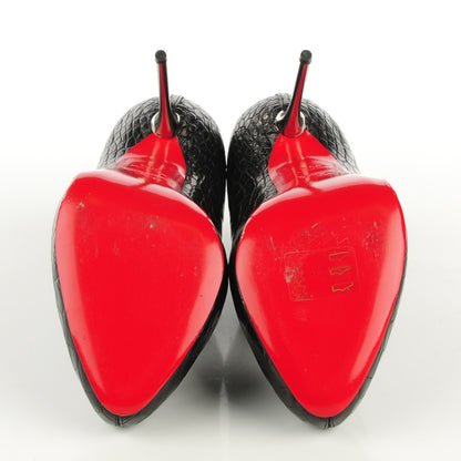Christian Louboutin Matte Crocodile Fastissima 120 Booties 38.5 Black 5 of 7