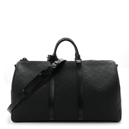 Louis Vuitton Taurillon Monogram Keepall Bandouliere 50 Black 1 of 8
