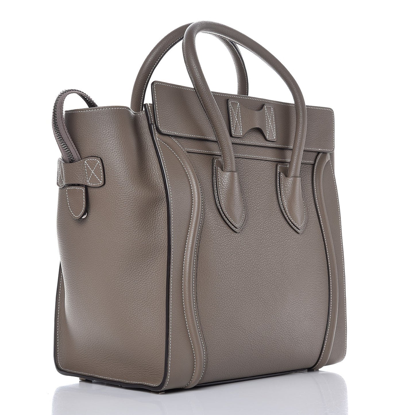 Drummed Calfskin Mini Luggage Souris