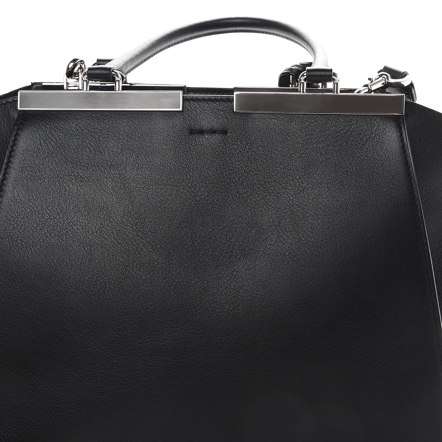 Fendi Vitello Dolce Petite 3jours Tote Black 8 of 11