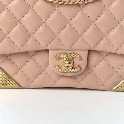 Chanel Calfskin Quilted Rock The Corner Flap Beige 10 of 11