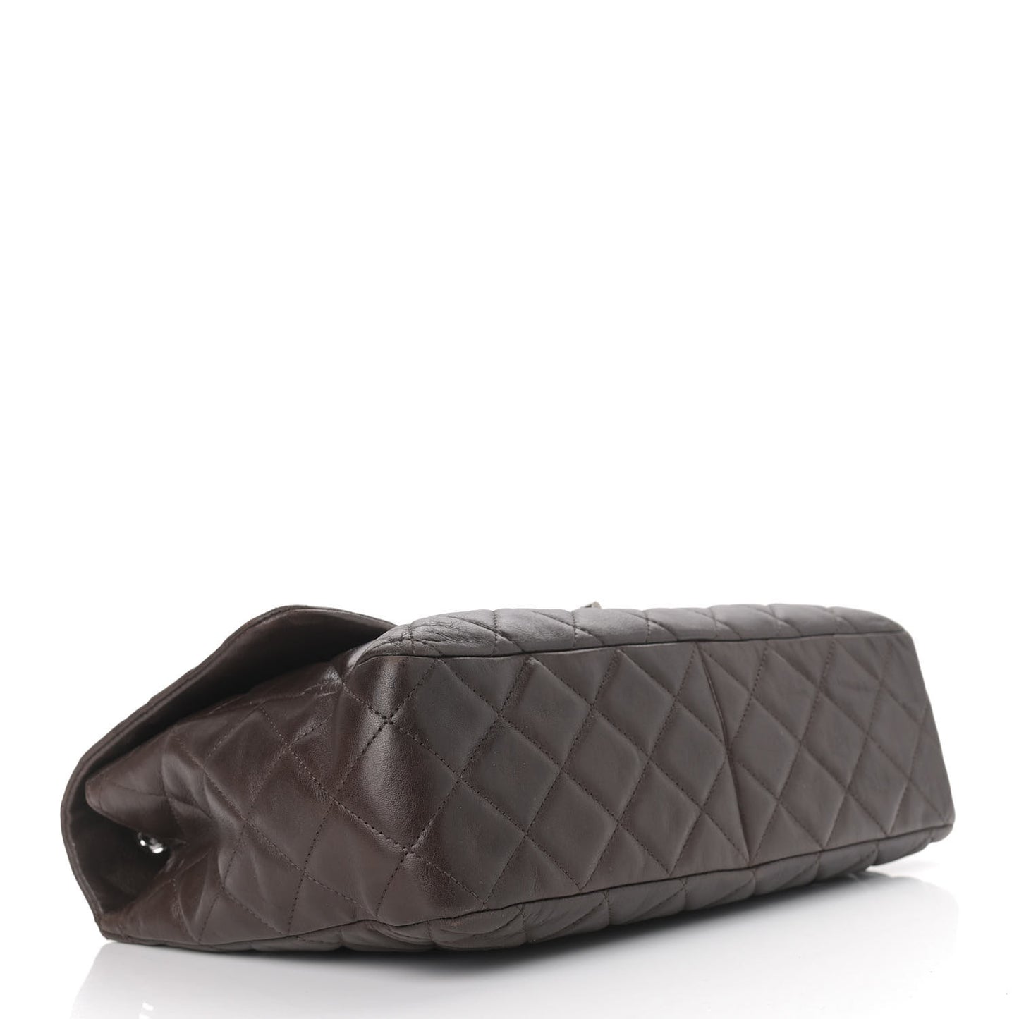 Washed Lambskin Quilted Jumbo Hybrid Reissue Flap Dark Brown