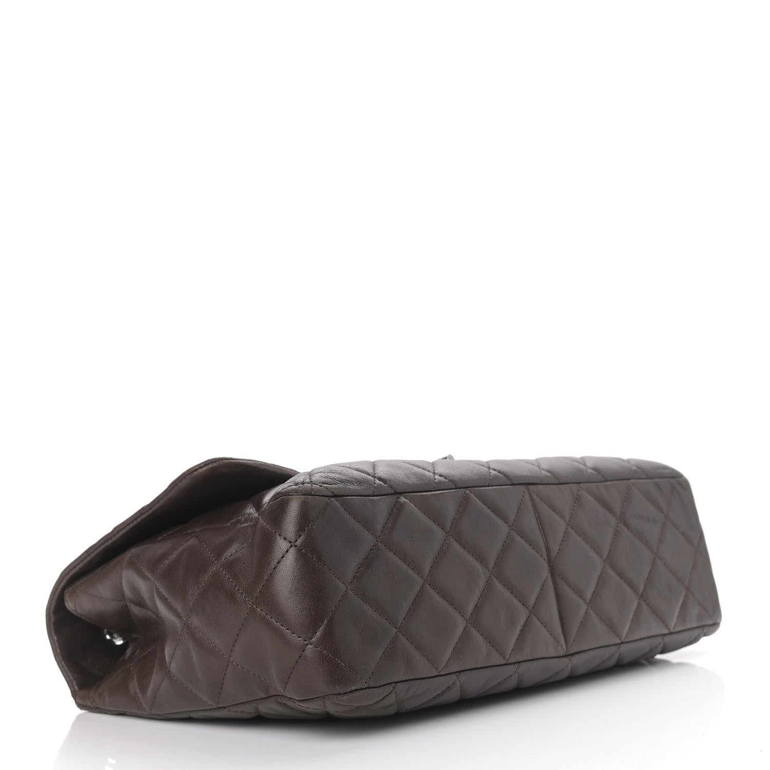 Chanel Washed Lambskin Quilted Jumbo Hybrid Reissue Flap Dark Brown 3 of 11