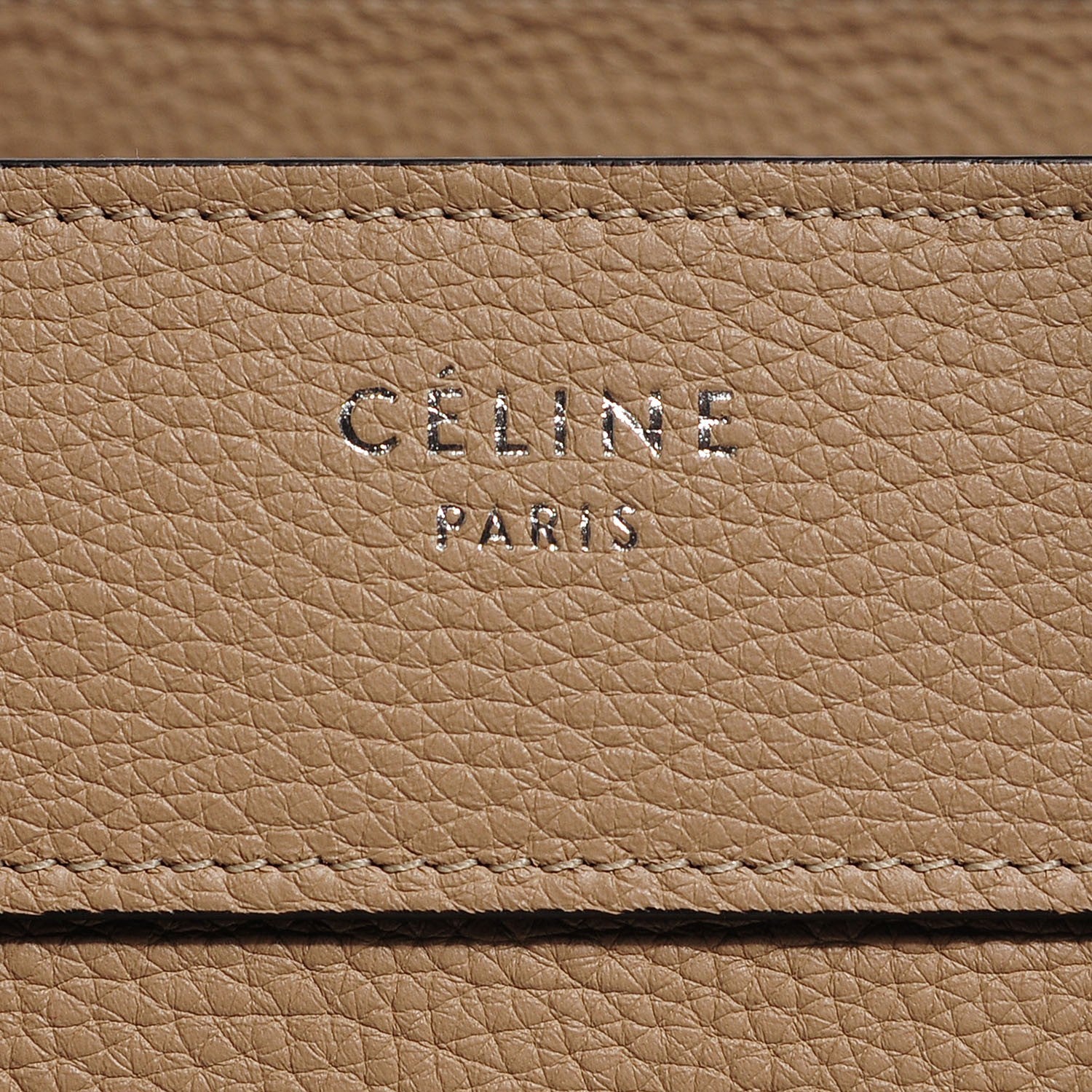 Celine Drummed Calfskin Micro Luggage Dune 6 of 9