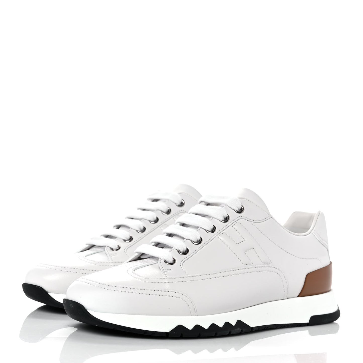 Calfskin Womens Trail Sneakers 38 White