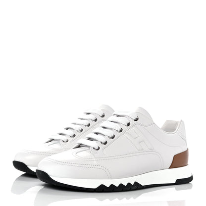 Hermes Calfskin Womens Trail Sneakers 38 White 3 of 7