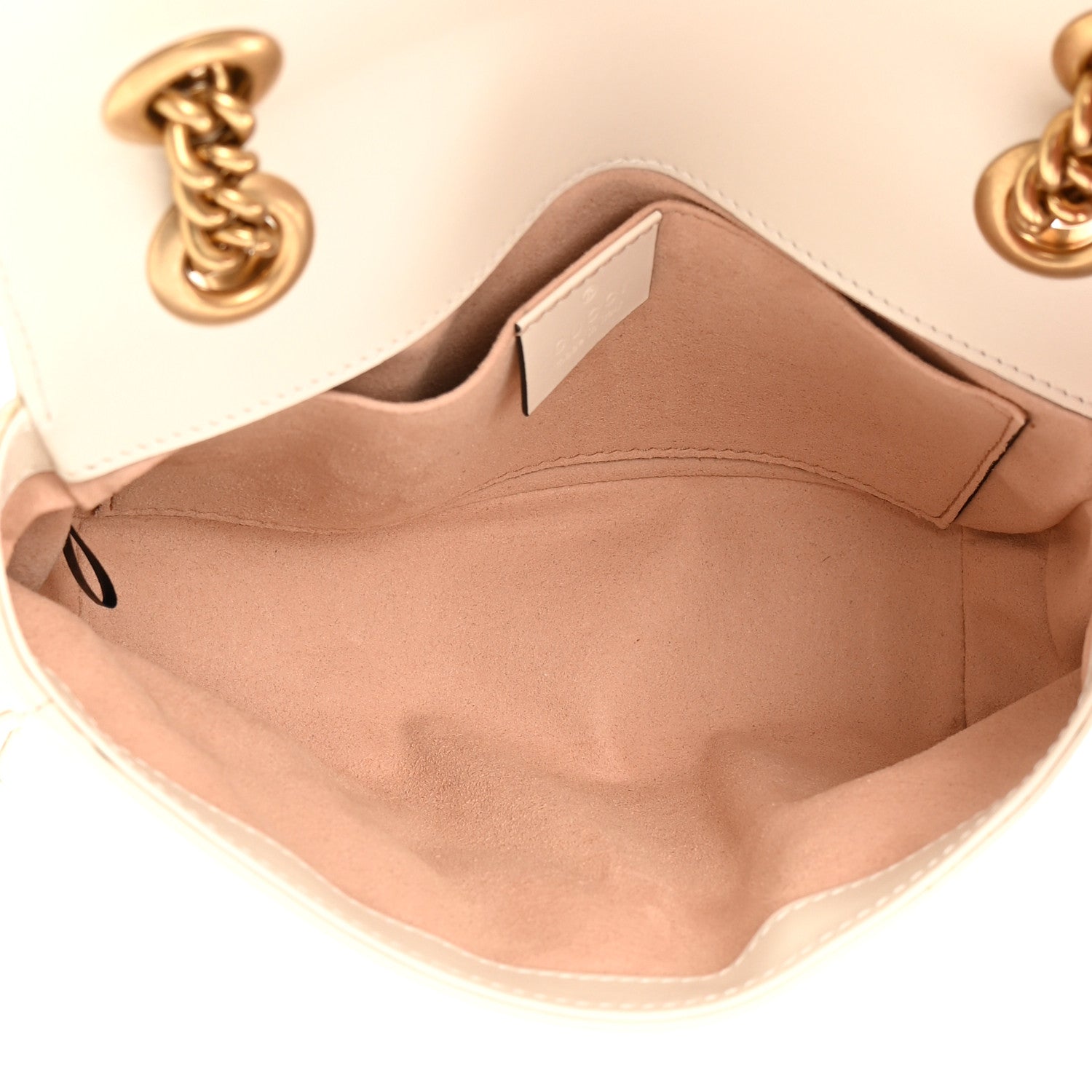 Gucci Calfskin Matelasse Mini GG Marmont Shoulder Bag White 5 of 11