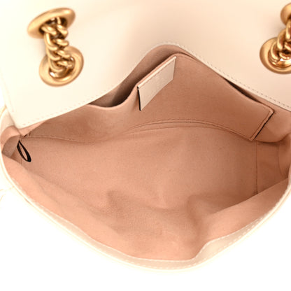Gucci Calfskin Matelasse Mini GG Marmont Shoulder Bag White 5 of 11