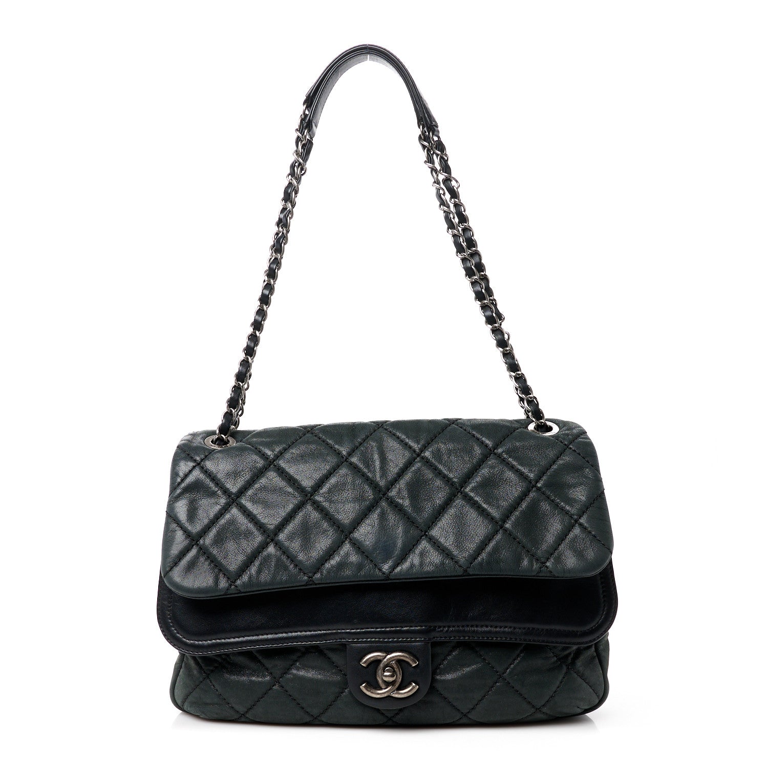Chanel Iridescent Calfskin Jumbo In the Mix Double Flap Black 1 of 12