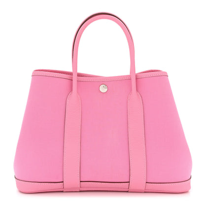 Hermes Toile Officier Vache Country Garden Party 30 TPM Pink 1 of 11