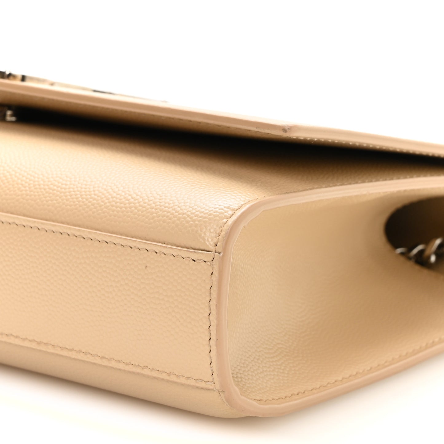 Grain De Poudre Medium Monogram Kate Satchel Sable Beige
