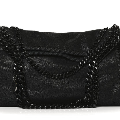 Stella McCartney Shaggy Deer Mini Falabella Fold Over Tote Black 7 of 12