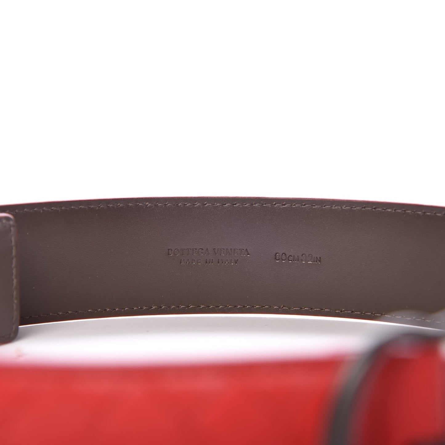 Nappa Intrecciato Belt Red