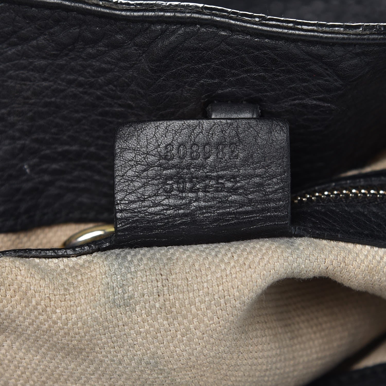 Gucci Pebbled Calfskin Medium Soho Chain Shoulder Bag Black 7 of 14