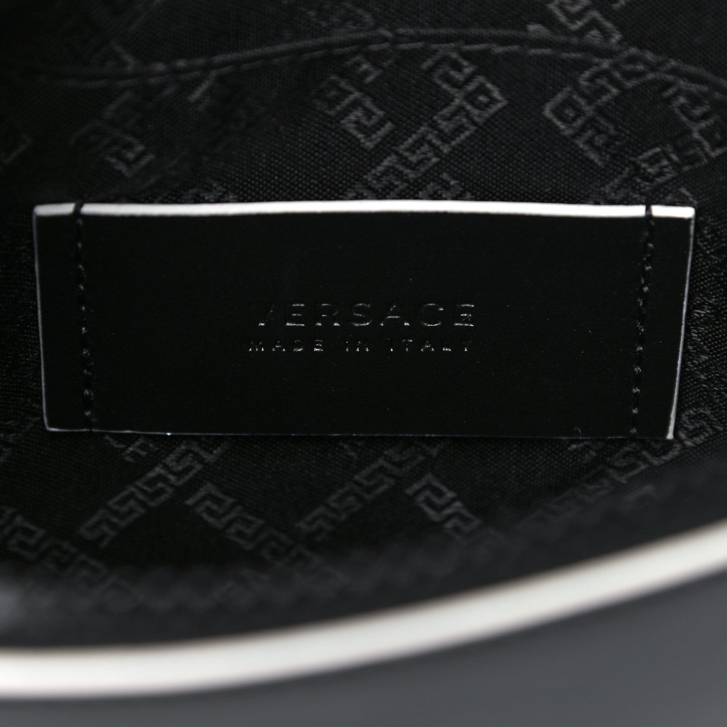 Calfskin Versace With Love Pochette Black