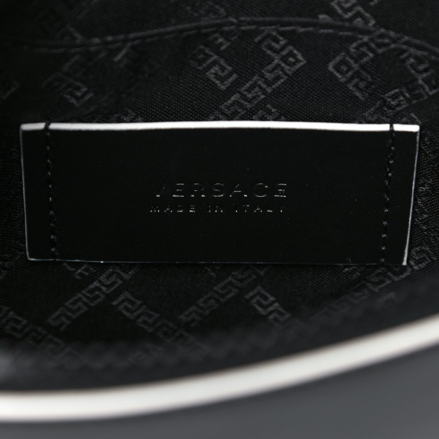 Versace Calfskin Versace With Love Pochette Black 6 of 10