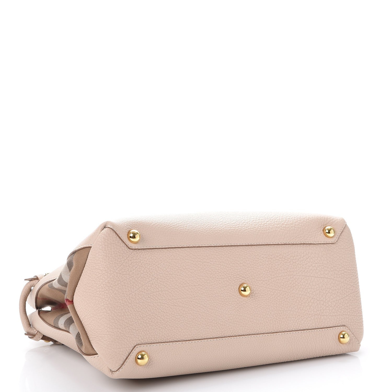 Burberry Derby Calfskin House Check Medium Banner Tote Beige 4 of 11