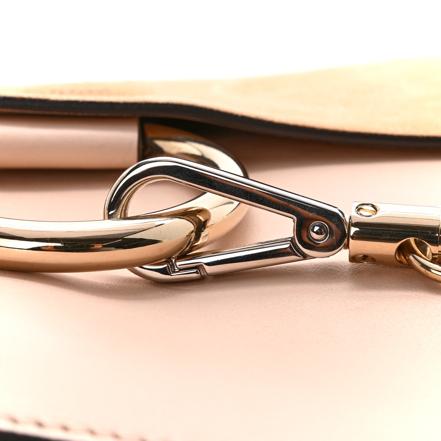Calfskin Suede Medium Faye Shoulder Bag  Cement Pink