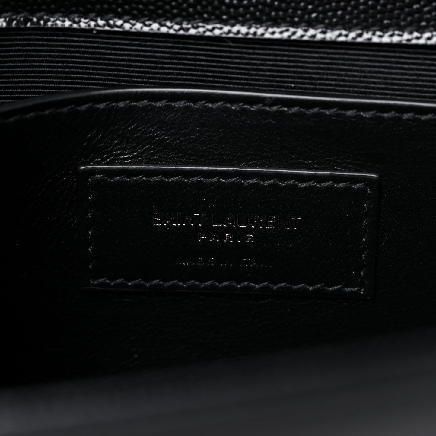 Grain De Poudre Medium Classic Monogram Kate Satchel Black